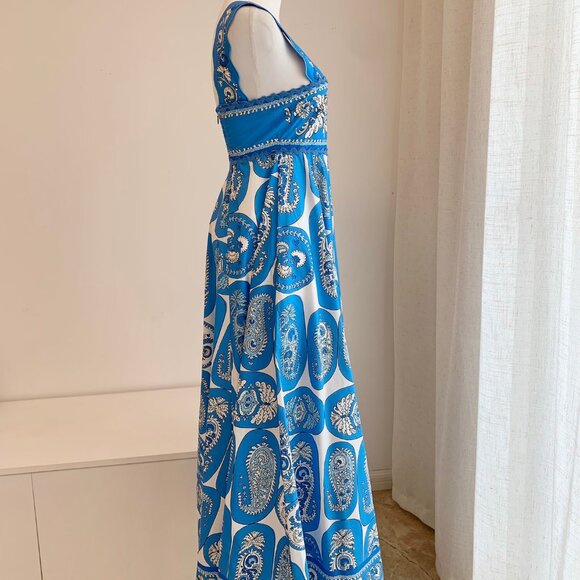 Alemais Blue and White Maxi Dress - Picture 4 of 10